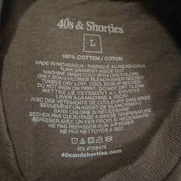 40s & Shorties Mickey Minnie Men's Brown T Shirt Size Large - Picture 3 of 6